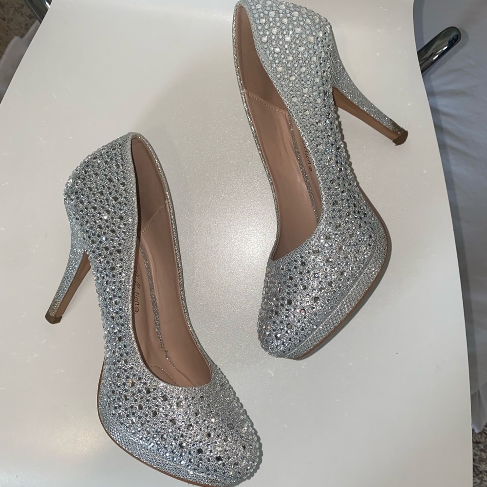 Shiny Beaded Heels